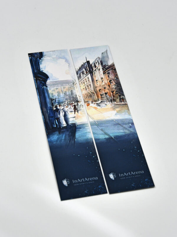 Hand-Illustrated Bookmark: Old Town, Bucharest, souvenir