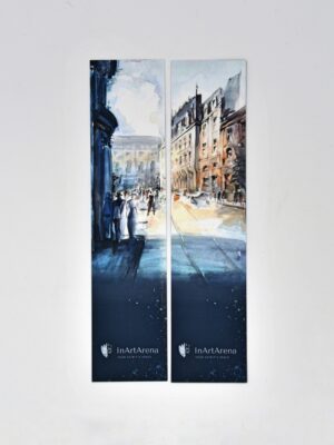 Hand-Illustrated Bookmark: Old Town, Bucharest, souvenir