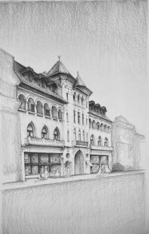 Bacovian Theater Illustration - Front View