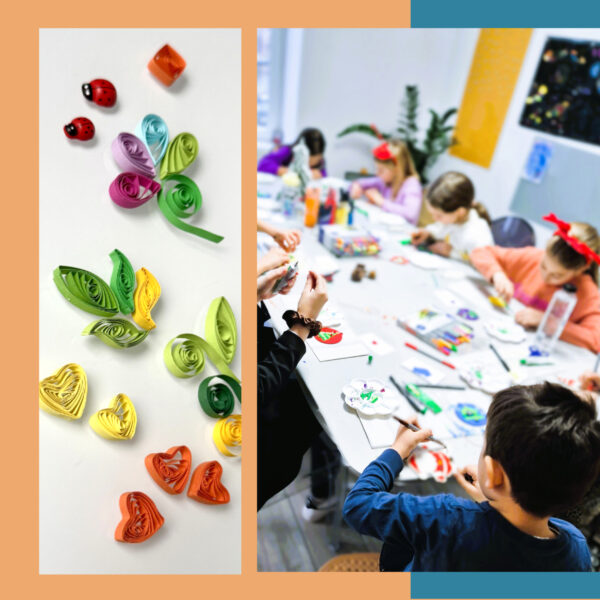 creative workshop for children, quilling - the art of paper modeling